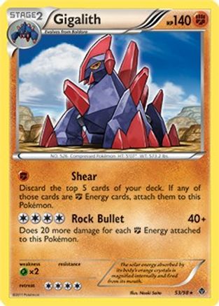 Gigalith - 53/98 (Cracked Ice Holo)/98  - Holofoil Blister Exclusives - Promo