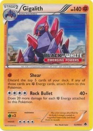 Gigalith - 53/98 (Prerelease)/98  - Holofoil Black and White Promos - Promo