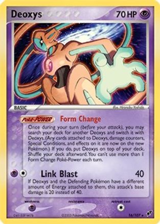 Deoxys - 16/107 (EX Deoxys)/107  - Holofoil Deck Exclusives - Holo Rare