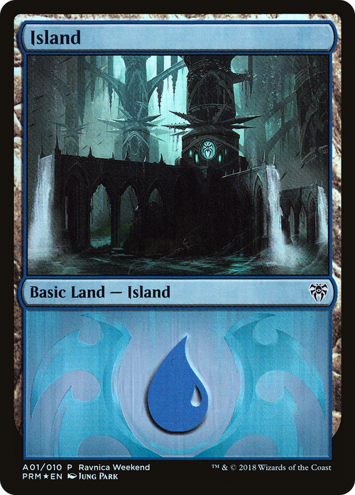 Island - Dimir (A01) (LARP-A01) - GRN Ravnica Weekend Foil
