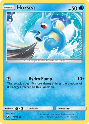 Horsea (16)/70  - Reverse Holofoil Dragon Majesty - Common