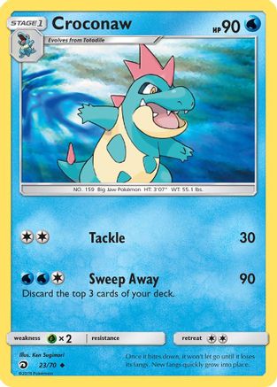 Croconaw 023  - Reverse Holofoil Dragon Majesty - Uncommon