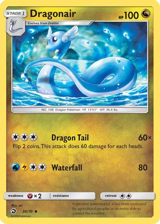 Dragonair 036  - Reverse Holofoil Dragon Majesty - Uncommon