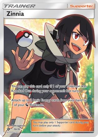 Zinnia (Full Art)/70  - Holofoil Dragon Majesty - Ultra Rare