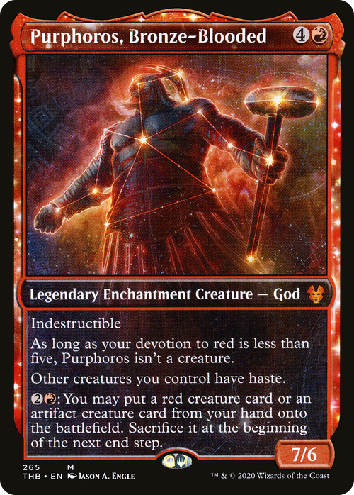 Purphoros, Bronze-Blooded (Showcase) (THB-265) - Theros Beyond Death: (enchantment, Showcase) Foil