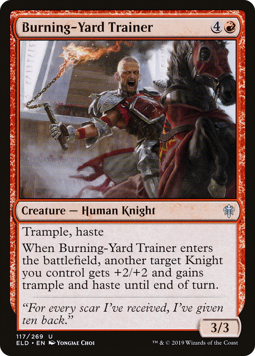 Burning-Yard Trainer (ELD-117) - Throne of Eldraine