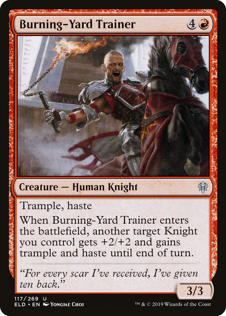 Burning-Yard Trainer (ELD-117) - Throne of Eldraine Foil