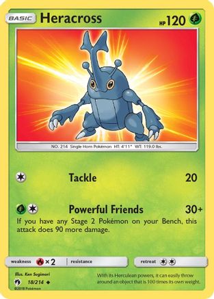 Heracross 018  SM  Lost Thunder - Uncommon