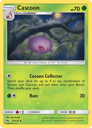 Cascoon/214  SM  Lost Thunder - Uncommon