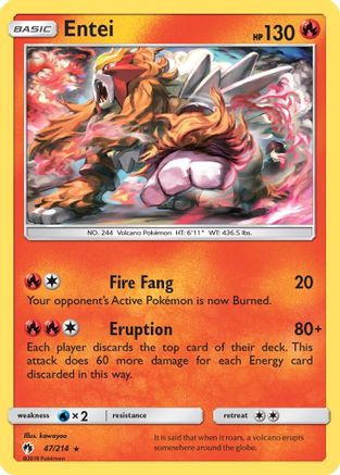 Entei  SM  Lost Thunder - Rare