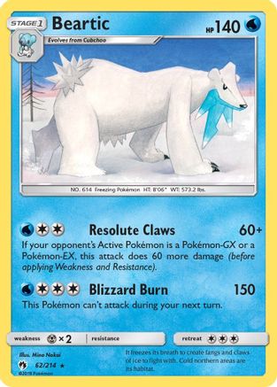 Beartic  SM  Lost Thunder - Rare