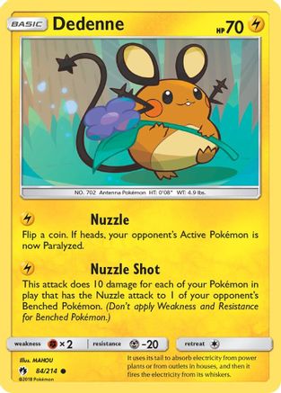 Dedenne (84) (84) 084  - Reverse Holofoil SM  Lost Thunder - Common