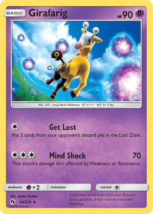 Girafarig 094  - Reverse Holofoil SM  Lost Thunder - Uncommon