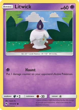Litwick 101/214  SM  Lost Thunder - Common
