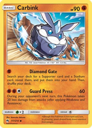 Carbink (117)  - Reverse Holofoil SM  Lost Thunder - Common