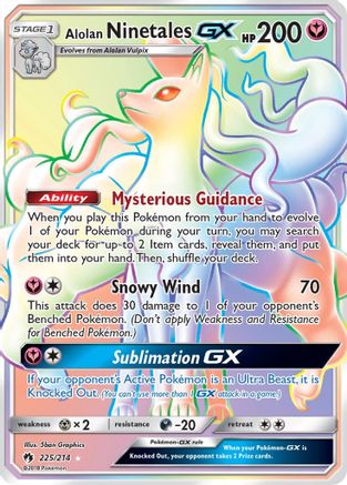 Alolan Ninetales GX (Secret)  - Holofoil SM  Lost Thunder - Secret Rare