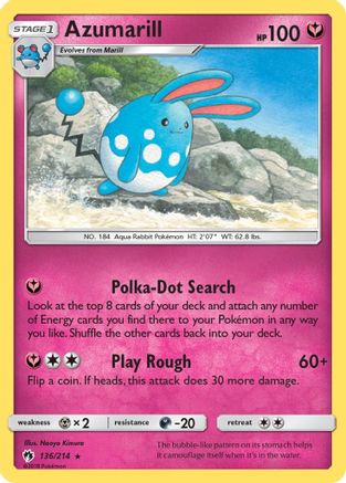 Azumarill 136  SM  Lost Thunder - Rare