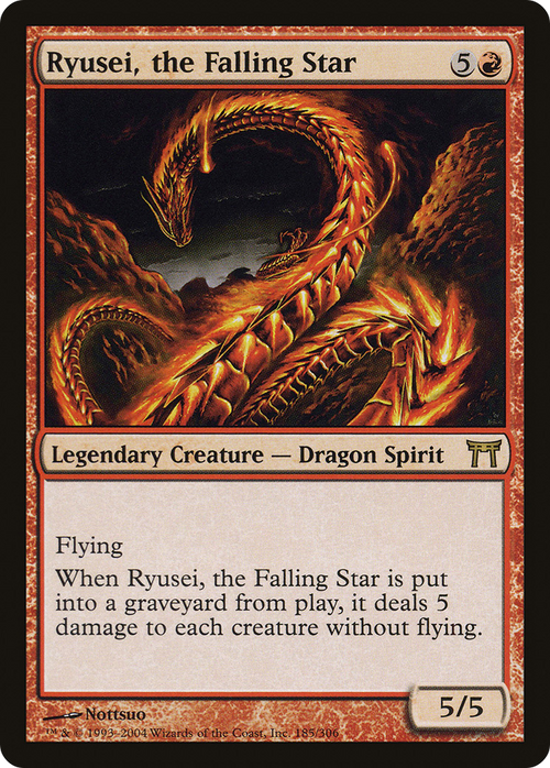 Ryusei, the Falling Star (CHK-185) - Champions of Kamigawa Foil