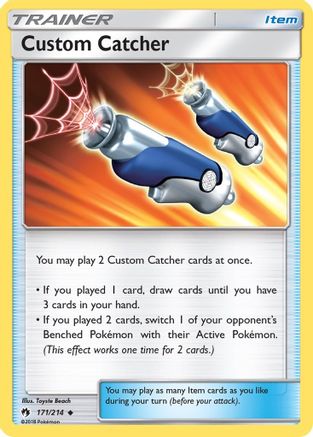 Custom Catcher 171  - Reverse Holofoil SM  Lost Thunder - Uncommon