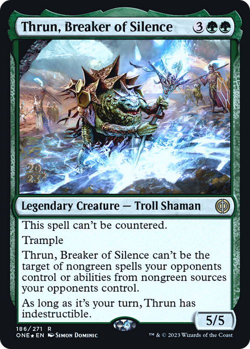 Thrun, Breaker of Silence (PRE-186) - Phyrexia: All Will Be One Promos Foil