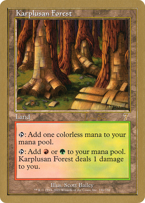 Karplusan Forest - 2001 Jan Tomcani (7ED) (WCD-) - World Championship Decks 2001