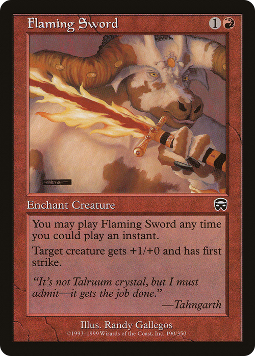 Flaming Sword (MMQ-190) - Mercadian Masques