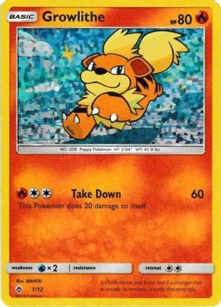 Growlithe - 1/12/12  - Holofoil McDonalds Promos 2018 - Promo