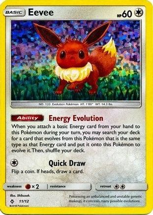 Eevee - 11/12/012  - Holofoil McDonalds Promos 2018 - Promo