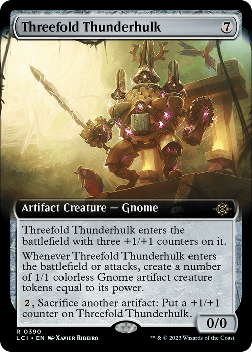 Threefold Thunderhulk (Extended Art) (LCI-390) - The Lost Caverns of Ixalan: (Extended Art) Foil