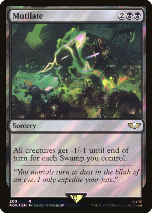 Mutilate (Surge Foil) (40K-203) - Warhammer 40,000 Commander Foil
