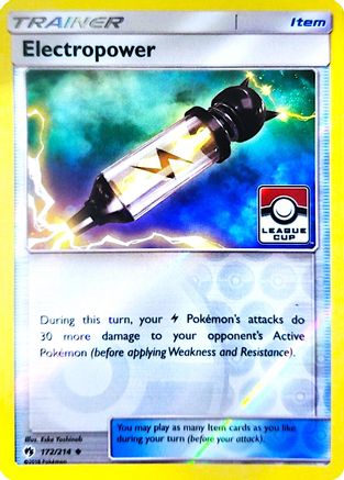 Electropower - 172/214 (League Cup)/214  - Reverse Holofoil League & Championship Cards - Promo