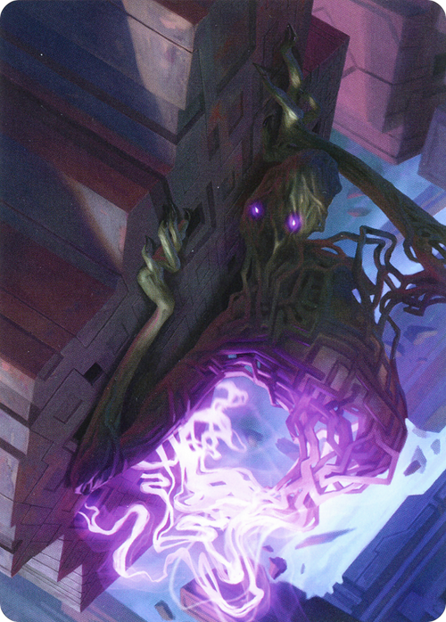 Skyclave Shade // Skyclave Shade (AZNR-061) - Zendikar Rising Art Series (Borderless) Foil