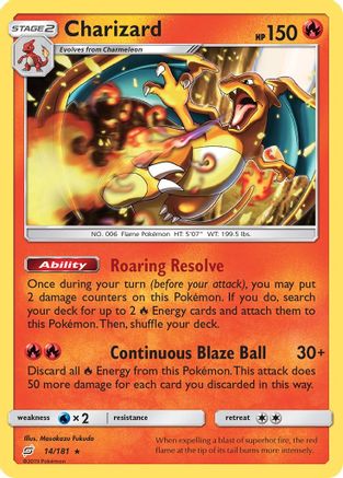 Charizard 014  - Reverse Holofoil SM  Team Up - Rare
