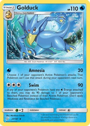 Golduck  - Reverse Holofoil SM  Team Up - Uncommon