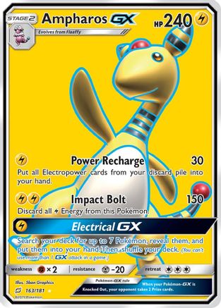 Ampharos GX (Full Art)  - Holofoil SM  Team Up - Ultra Rare