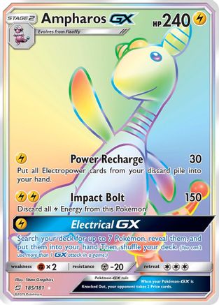 Ampharos GX (Secret)  - Holofoil SM  Team Up - Secret Rare