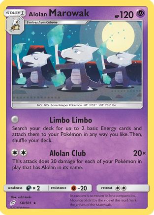 Alolan Marowak 064  SM  Team Up - Rare