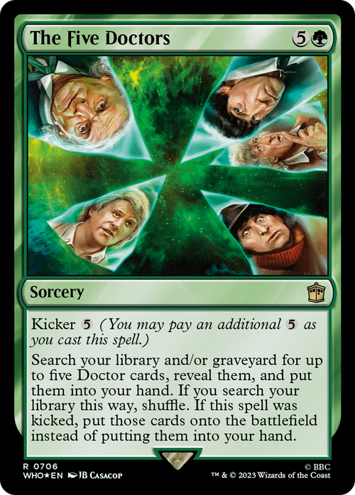 The Five Doctors (Surge Foil) (WHO-706) - Doctor Who Foil