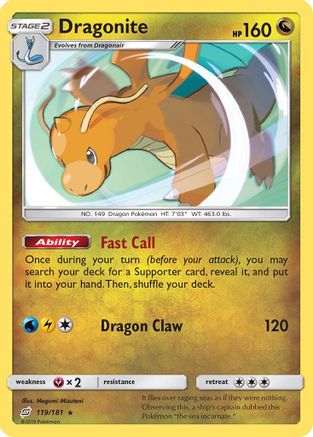 Dragonite 119  - Holofoil SM  Team Up - Holo Rare