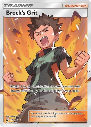 Brock's Grit (Full Art)  - Holofoil SM  Team Up - Ultra Rare
