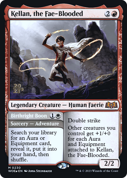 Kellan, the Fae-Blooded (PRE-230) - Wilds of Eldraine Promos Foil