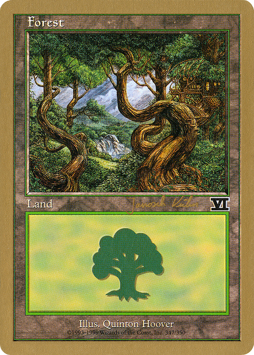 Forest (347) - 2000 Janosch Kuhn (6ED) (WCD-) - World Championship Decks 2000