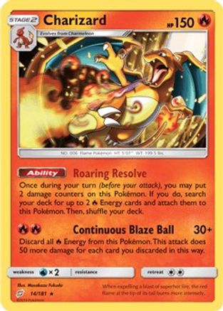 Charizard - 14/181 (SM Team Up)/181  - Holofoil Deck Exclusives - Holo Rare