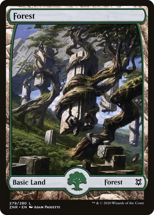 Forest (279) - Full Art (ZNR-279) - Zendikar Rising: (Full Art) Foil