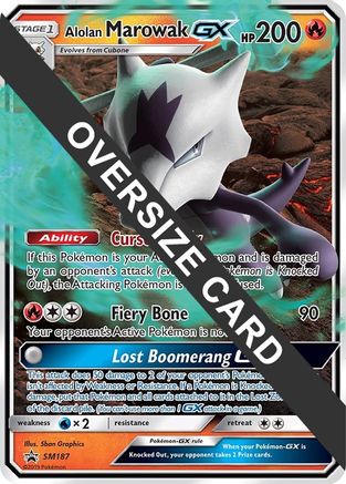 Alolan Marowak GX - SM187  - Holofoil Jumbo Cards - Promo