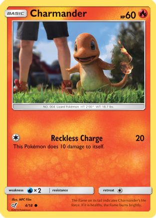 Charmander (Holo Common) 004  - Holofoil Detective Pikachu - Common