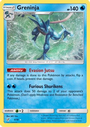 Greninja 009  - Holofoil Detective Pikachu - Holo Rare