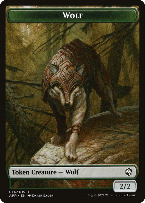 Wolf Token (AFR-014) - Adventures in the Forgotten Realms Tokens Foil