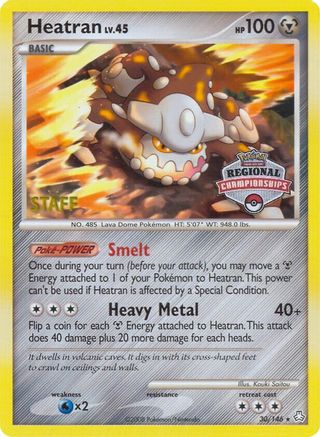 Heatran - 30/146 (Regional Championships) [Staff]/146  League & Championship Cards - Promo