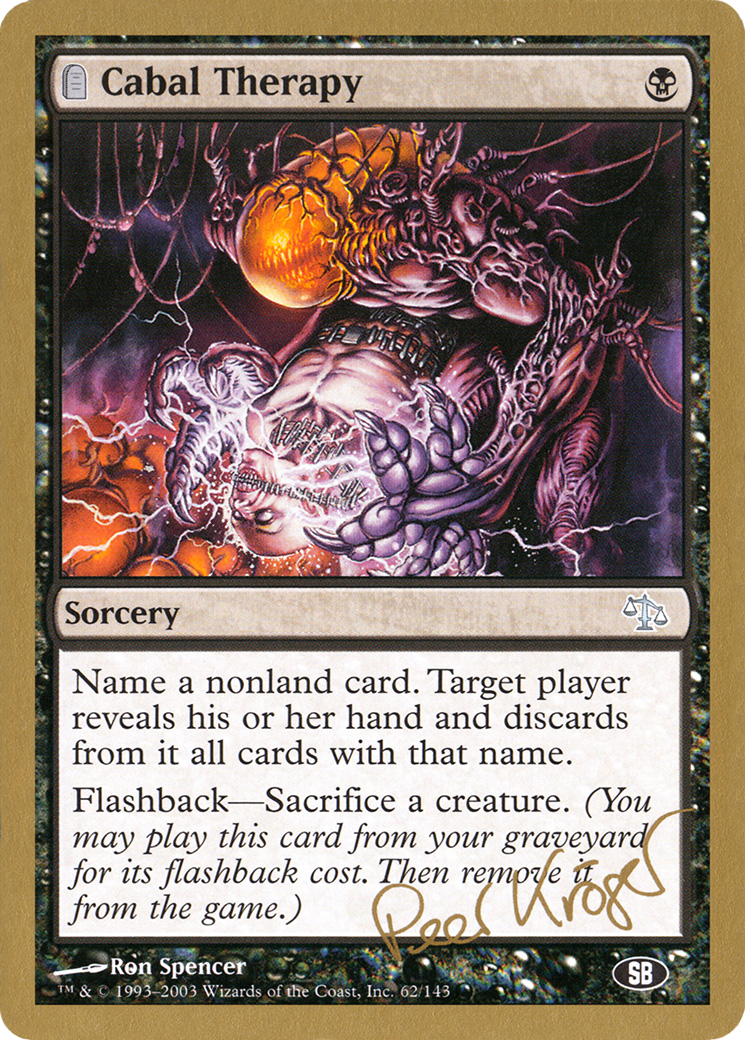 Cabal Therapy - 2003 Peer Kroger (JUD) (SB) (WCD-PK62SB) - World Championship Decks 2003: (tombstone)